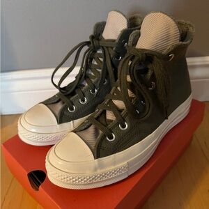 Like new! Converse Green High-Tops